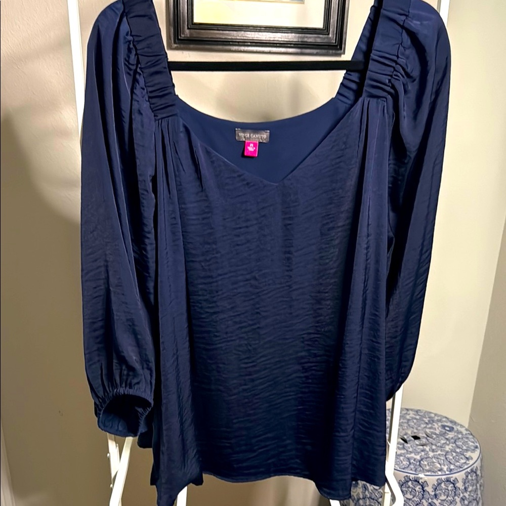 Vince Camuto Navy Blouse